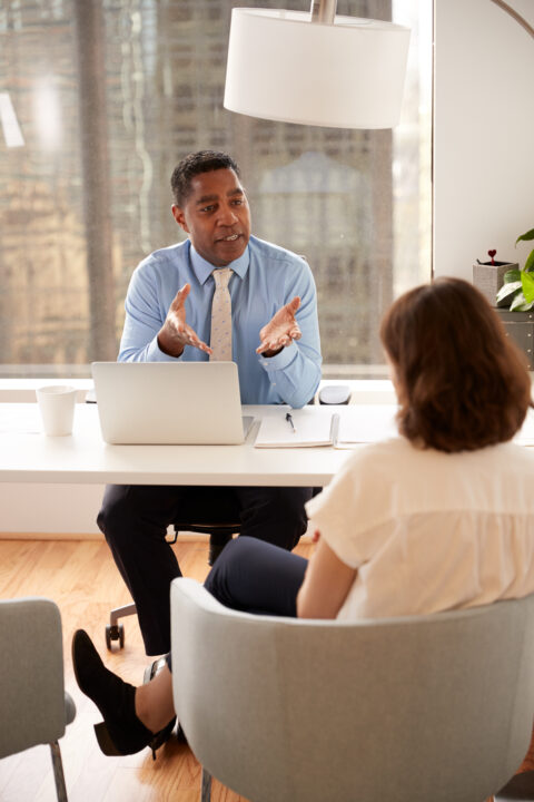 Client consulting legal adviser about accountant errors