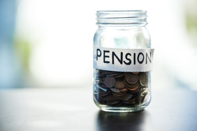 Jar labeled “Pension” symbolising pension savings under threat from mis-selling.
